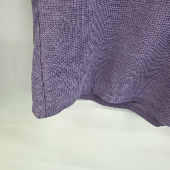 Xhilaration Purple Bell Sleeve Waffle Knit Thermal Pajama Top Shirt Size Small - Picture 6 of 14